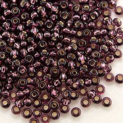 Preciosa Czech glass seed bead 11/0 Medium Purple silver lined