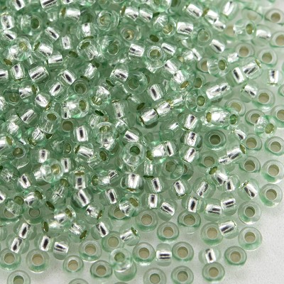 Preciosa Czech glass seed bead 11/0 Sage Green silver lined
