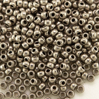Preciosa Czech glass seed bead 11/0 Taupe Metallic Terra coated
