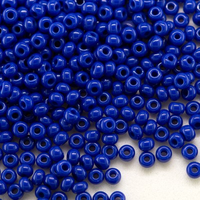 Preciosa Czech glass seed bead 11/0 True Blue opaque