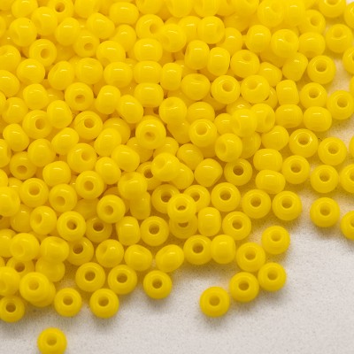 Preciosa Czech glass seed bead 11/0 Vibrant yellow opaque