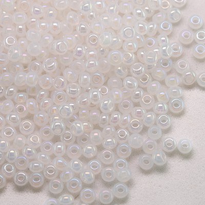 Preciosa Czech glass seed bead 11/0 White Alabaster rainbow