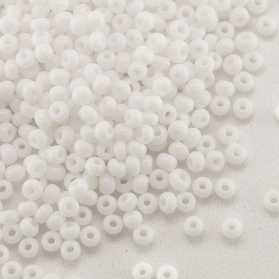 Preciosa Czech glass seed bead 11/0 White Opaque glass