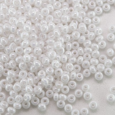 Preciosa Czech glass seed bead 11/0 White Opaque Luster