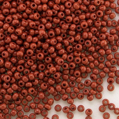Preciosa Czech glass seed bead 13/0 Red Burnt Brick