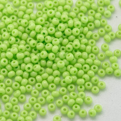 Preciosa Czech glass seed bead 13/0 Green Glow opaque