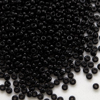 Preciosa Czech glass seed bead 13/0 Jet Black