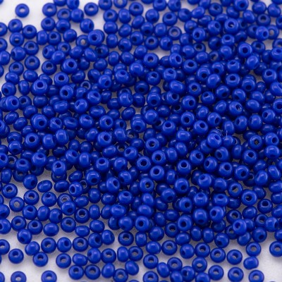 Preciosa Czech glass seed bead 15/0 True Blue Opaque