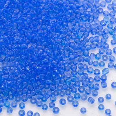 Preciosa Czech glass seed bead 15/0 Very Light Blue Transparent glass