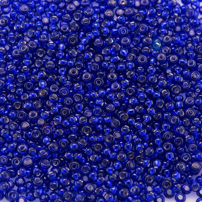 Preciosa Czech glass seed bead 15/0 Dark Blue Silver Lined