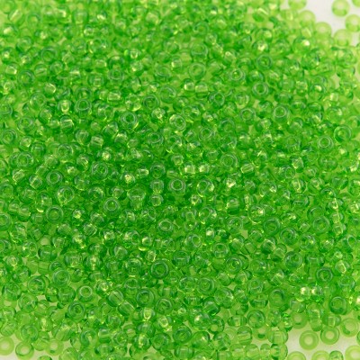 Preciosa Czech glass seed bead 15/0 Lime Transparent glass