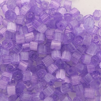 Preciosa Czech glass seed bead, 2-cut, size 9/0 Violet coated