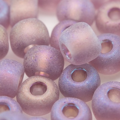 Preciosa Czech glass seed bead 32/0 Light Purple glass matt and rainbow