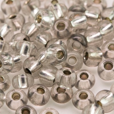 Preciosa Czech glass seed bead 5/0 Aluminum Grey silver Lined