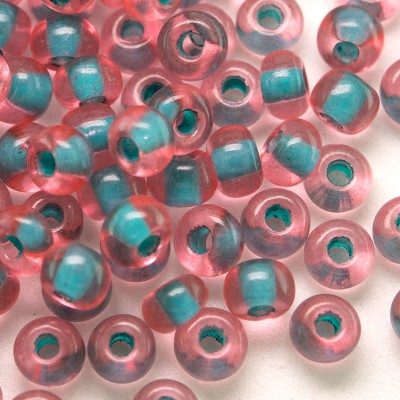 Preciosa Czech glass seed bead 5/0 Atlantis Rose, colour lined