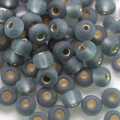 Preciosa Czech glass seed bead 5/0 Grey glass, matt silver lined