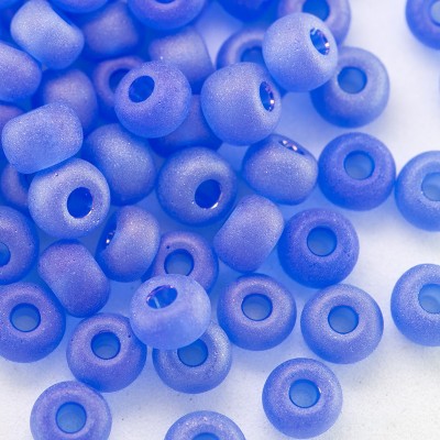 Preciosa Czech glass seed bead 5/0 Light Blue matt rainbow