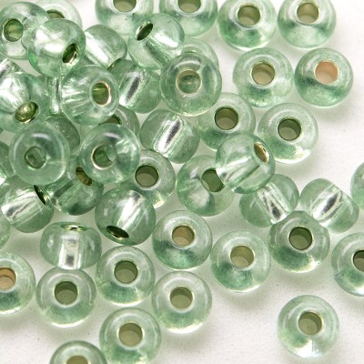 Preciosa Czech glass seed bead 5/0 Sage Green Silver Lined
