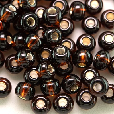 Preciosa Czech glass seed bead 5/0 Smoked Topaz silver Lined