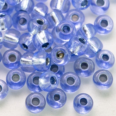 Preciosa Czech glass seed bead 5/0 Soft Blue silver Lined
