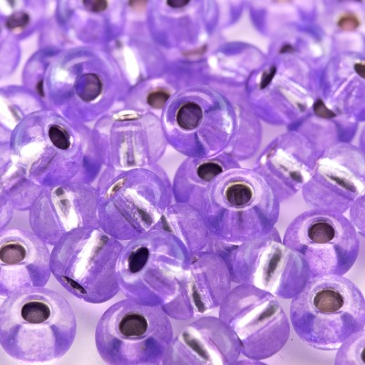 Preciosa Czech glass seed bead 5/0 Violet coated, silver lined