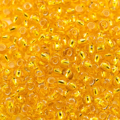 Preciosa Czech glass seed bead 9/0 Citrus silver lined