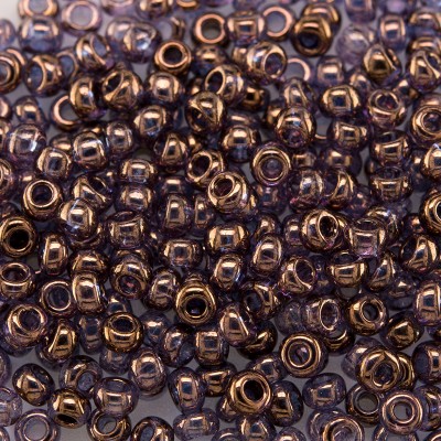 Preciosa Czech glass seed bead 9/0 Lavender Luster Metallic coated