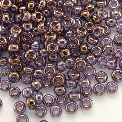 Preciosa Czech glass seed bead 9/0 Lavender Luster Metallic coated