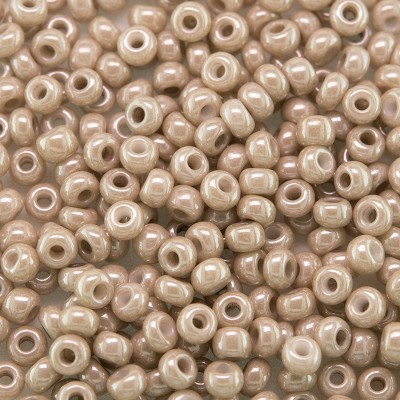 Preciosa Czech glass seed bead 9/0 Taupe Colour Lustered