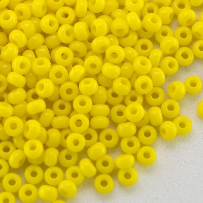 Preciosa Czech glass seed bead 9/0 Vibrant yellow opaque