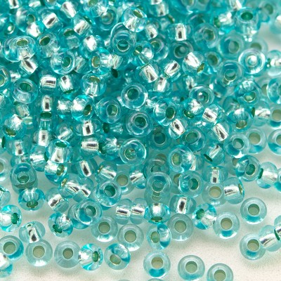 Preciosa Czech glass seed bead 9/0 Aquatin silver lined