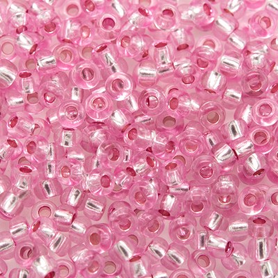 Preciosa Czech glass seed bead 9/0 Blossom Pink silver lined