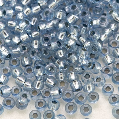 Preciosa Czech glass seed bead 9/0 Denim Blue lined