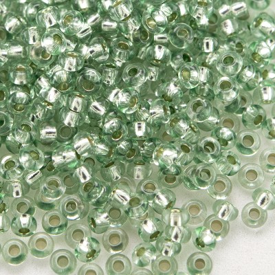 Preciosa Czech glass seed bead 9/0 Sage Green lined
