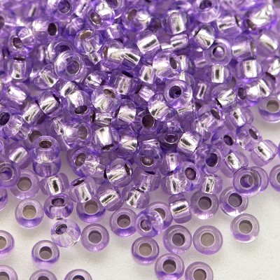 Preciosa Czech glass seed bead 9/0 Violet silver lined
