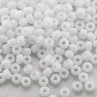 Preciosa Czech glass seed bead 9/0 White opaque Glass