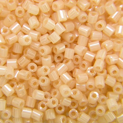 Preciosa Czech glass unica beige cream seed bead 1.6mm Pearl or Shell precision cut tubes