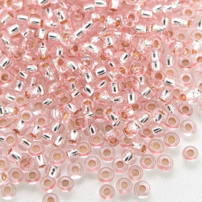 Preciosa Czech glass seed bead 11/0 Iced Pink silver lined