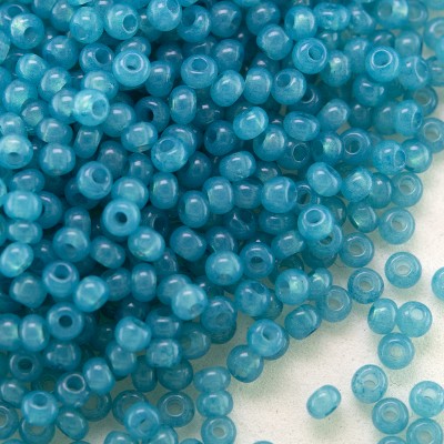 Preciosa Czech glass seed bead 11/0 Marine Blue Alabaster