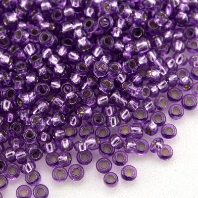 Preciosa Czech glass seed bead 11/0 Violet pink silver lined