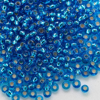 Preciosa Czech glass seed bead 11/0 Aquamarine silver lined