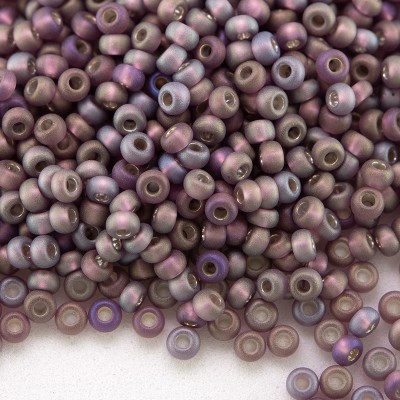 Preciosa Czech glass seed bead 11/0 Mauve Shadows, Silver lined matt and rainbow