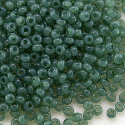Preciosa Czech glass seed bead 11/0 Dark Sage Alabaster