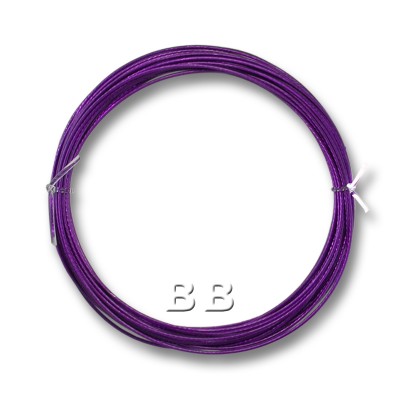Purple coloured, nylon coated 0.45mm/.018" Dia.7x1 Tigertail