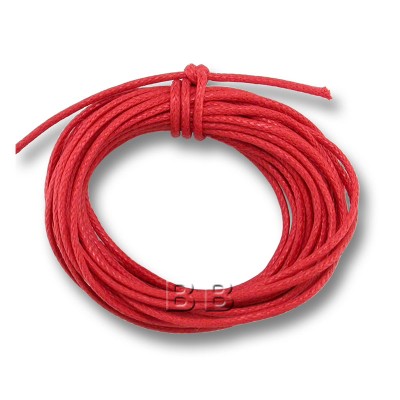 Red Polished Cotton Cord 1.00mm Dia