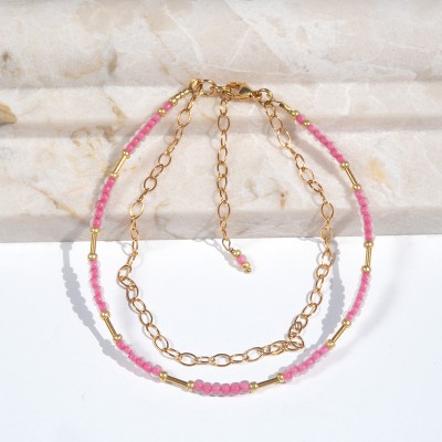 Rose sachet Czech Glass - Essence Bracelet.