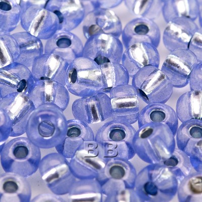 Soft Blue silver lined size 5/0 seed beads- Retail system