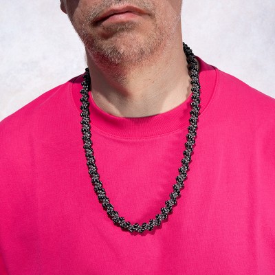 Sun Studio &ndash; Black and White Striped -  Eternal Spiral Rope Necklace Bead Kit.