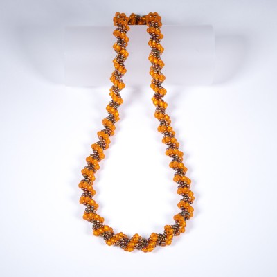 Sun Studio &ndash; Blazing Orange Eternal Spiral Rope Necklace Bead Kit.
