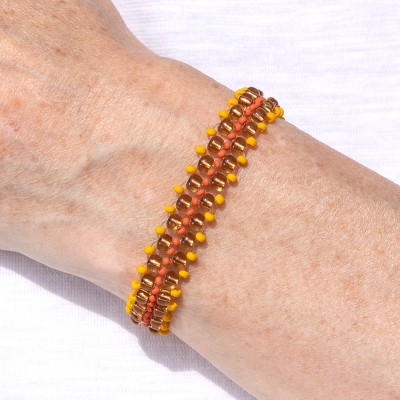 Sun Studio &ndash; Golden Amber Contour &ndash; Stretchy Bracelet Bead Kit
